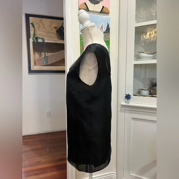 Maison Martin Margiela Black Silk Mini Dress Tunic